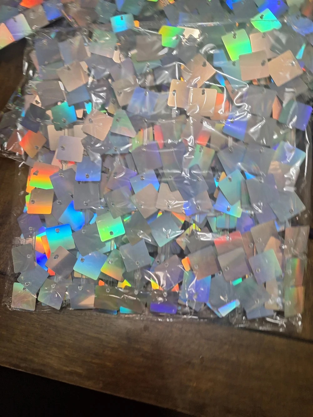 Iridescent Square Sequin Pack - Holographic Party Decorations